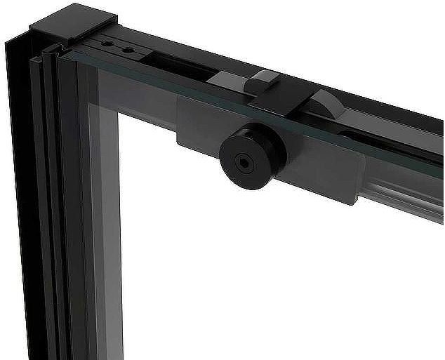 Душевая дверь Vincea Slim Soft 140 VDS-1SS140CLB профиль Черный стекло прозрачное