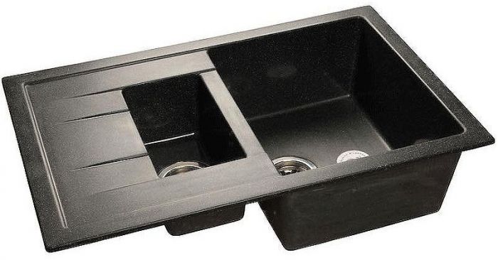 Кухонная мойка GranFest Quadro GF-Q775KL Черная