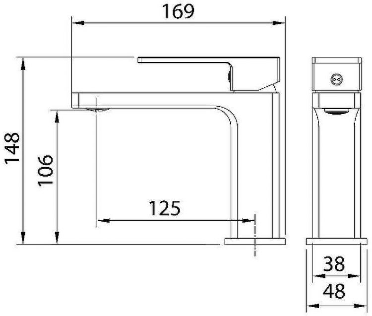 Смеситель для раковины Grossman Style 510.K35.05.210 Черный матовый Смеситель для раковины Grossman Style 510.K35.05.210 Черный матовый
