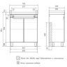 Тумба под раковину Volna Lake 70.2D tnLAKE70.2D-01 Белая