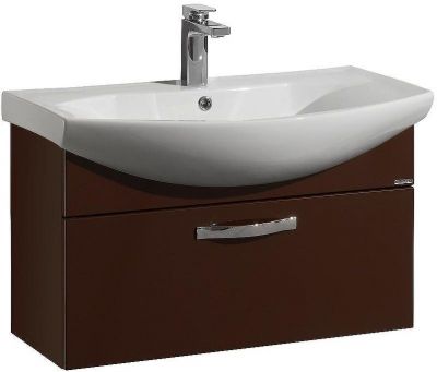 Тумба под раковину Aquaton Ария 80 1A141701AA430 подвесная Темно-коричневая