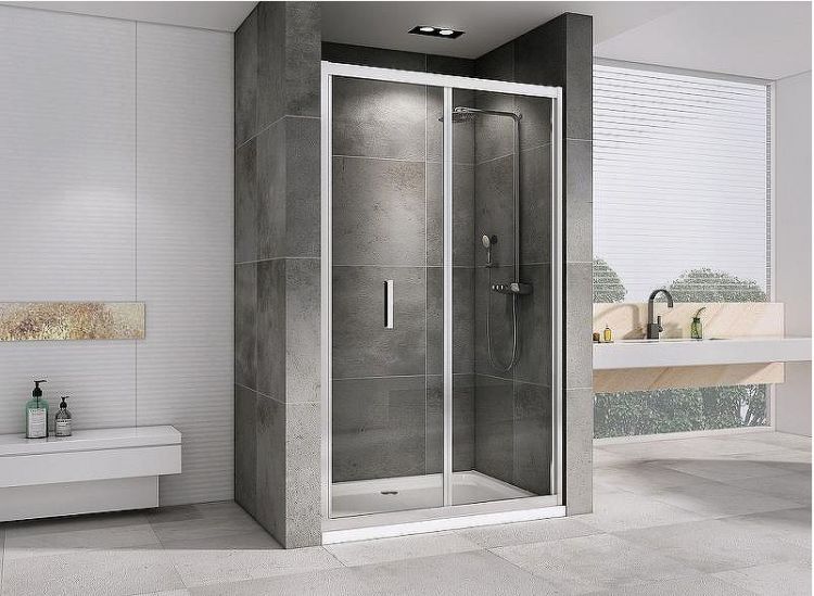 Душевая дверь Abber Sonnenstrand 100 AG07100 профиль Хром стекло прозрачное