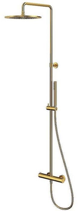 Душевая система Whitecross Y brushed gold Y1254GLB с термостатом Брашированное золото