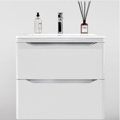 Тумба под раковину WellWant Riviera 60 WWTRMW642W подвесная Белый глянец антискрейтч