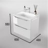 Тумба под раковину WellWant Riviera 60 WWTRMW642W подвесная Белый глянец антискрейтч