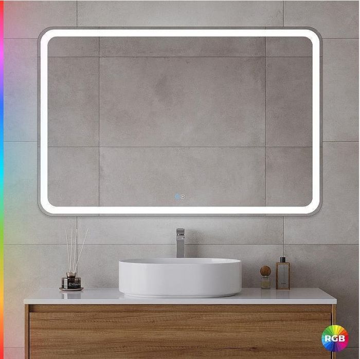 Зеркало Cezares Multicolore 120 CZR-SPC-MC-1200-800-RGB-TCH с подсветкой с сенсорным выключателем и функцией памяти