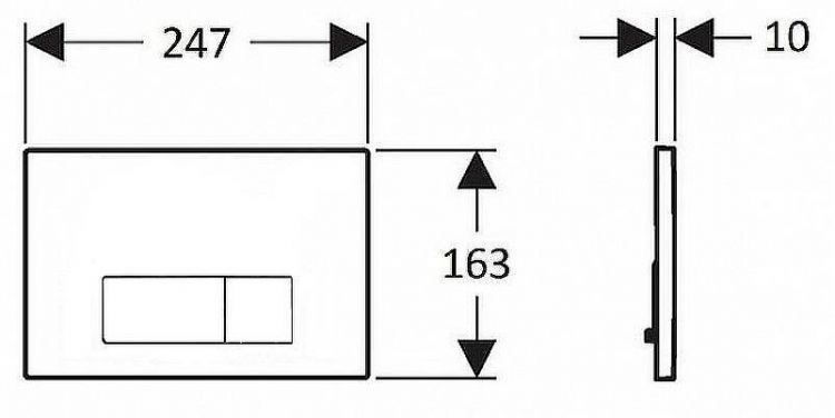 Клавиша смыва Creavit Arc GP8002.00 Серая матовая Клавиша смыва Creavit Arc GP8002.00 Серая матовая