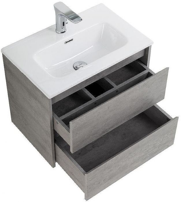 Тумба под раковину BelBagno Kraft 39 60 KRAFT 39-600/390-2C-SO-CG подвесная Cemento Grigio