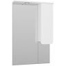 Зеркало со шкафом Misty Чегет 65 R П-Чег-02065-01П с подсветкой Белое глянцевое