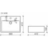 Умывальник CERAMICANOVA Element чаша накладная прямоугольная CN6040