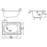 Стальная ванна BLB Europa Mini B15E 105x70 без гидромассажа