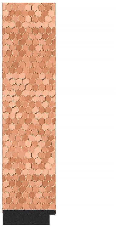 Зеркало Evoform Octagon 67х67 BY 7309 в багетной раме - Соты медь 70