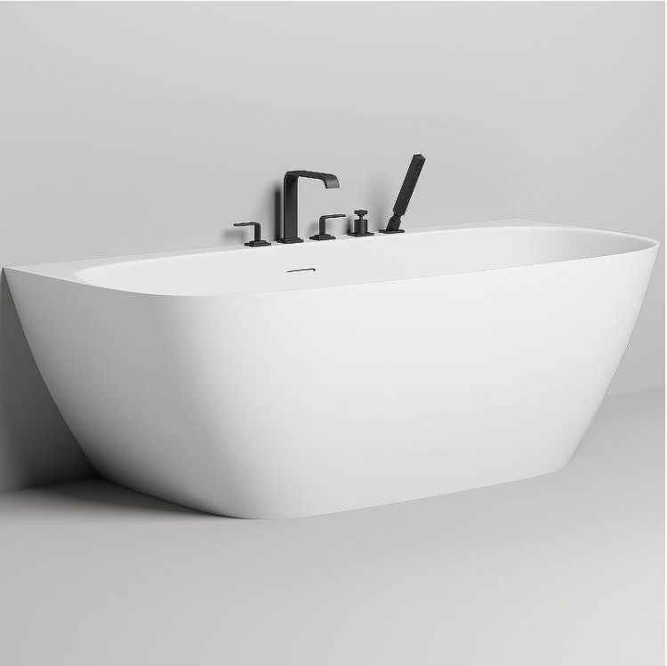 Ванна из искусственного камня Salini Sofia Wall 180х85 102513G Белая глянцевая