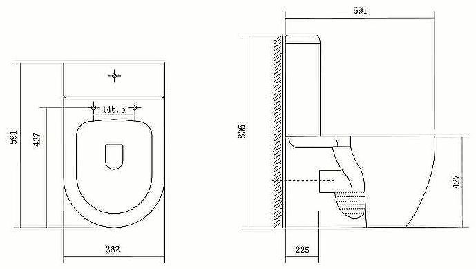 Унитаз компакт Aquatek Оберон AQ1273S-00 с бачком и сиденьем Микролифт