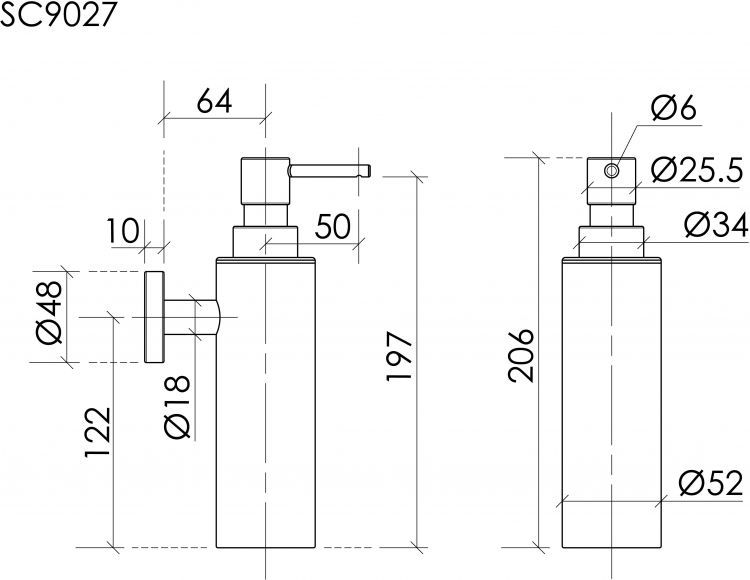 Дозатор SANCOS Base, брашированное золото, PVD покрытие, SC9027BG