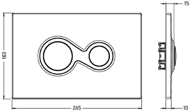 Клавиша смыва Artceram Monet 701.000.70 цвет Хром матовый