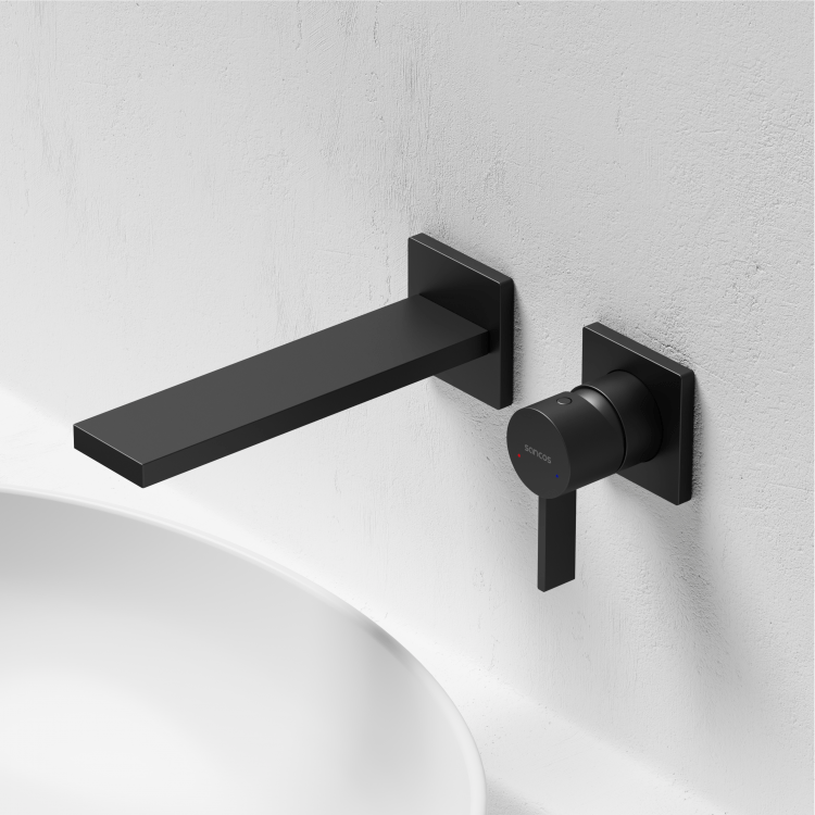 Смеситель для раковины SANCOS Linn c внутренней частью, черный матовый, SC9021MB Смеситель для раковины SANCOS Linn c внутренней частью, черный матовый, SC9021MB