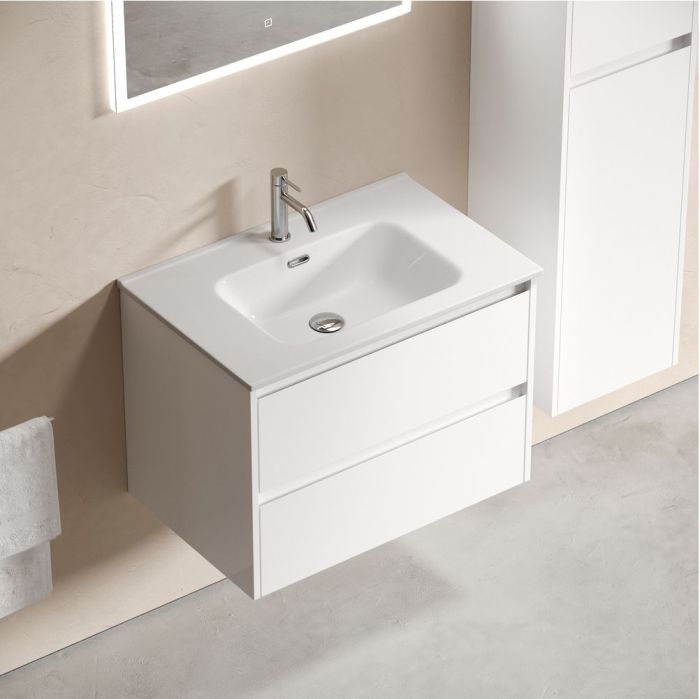 Тумба подвесная SANCOS Libra под раковину, белый глянец 690х450х500мм, LB70W