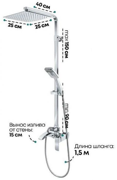 Душевая система Grocenberg GB7007WC Белая хром
