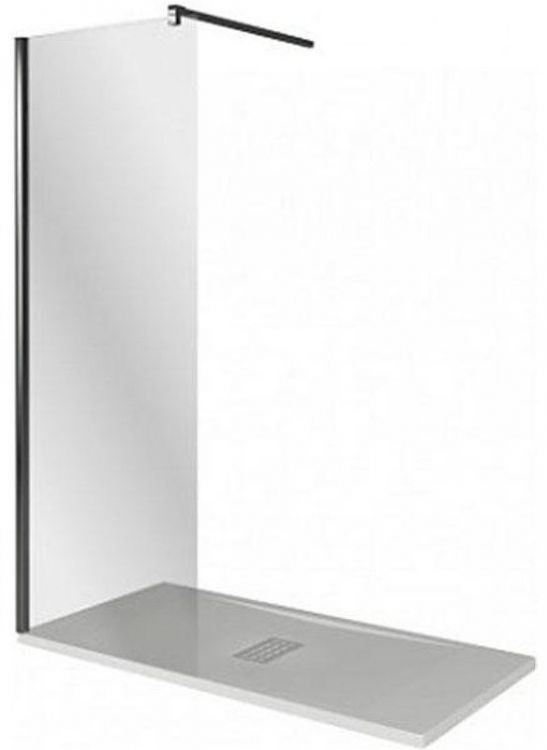 Душевая перегородка Good Door Walk In SP-100-C-В 100 профиль Черный стекло прозрачное