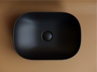 Умывальник чаша SANCOS Element накладная прямоугольная (цвет Черный Матовый) 455x325x135мм, CN6009MB