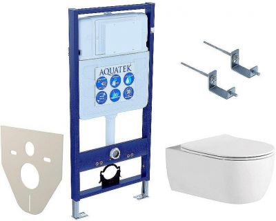 Комплект унитаза с инсталляцией Aquatek Set Aquatek Европа New-KKI2 с сиденьем Микролифт