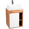 Тумба под раковину VIANT Бостон 56 VBOS56N-T1STP подвесная Белая Дуб Вотан