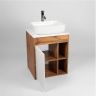 Тумба под раковину VIANT Бостон 56 VBOS56N-T1STP подвесная Белая Дуб Вотан