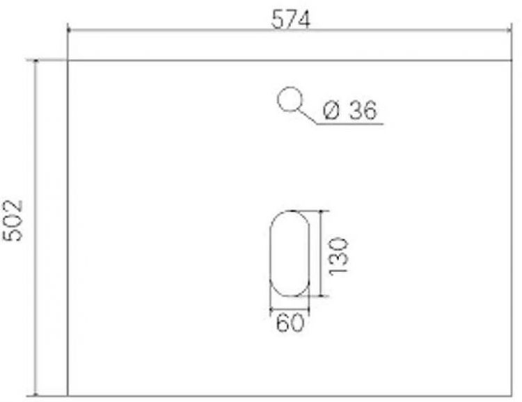 Тумба под раковину VIANT Бостон 56 VBOS56N-T1STP подвесная Белая Дуб Вотан