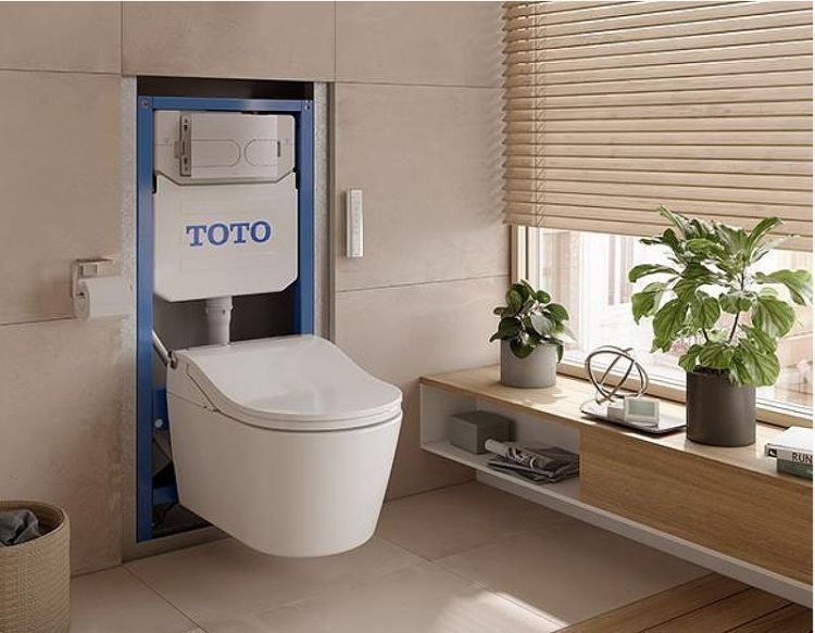 Инсталляция Toto Washlet WH182EAT для унитаза без клавиши смыва