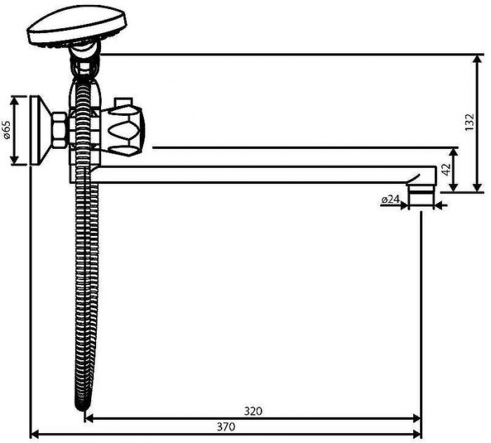 Смеситель для ванны Dorff Modern D7095000 универсальный Хром