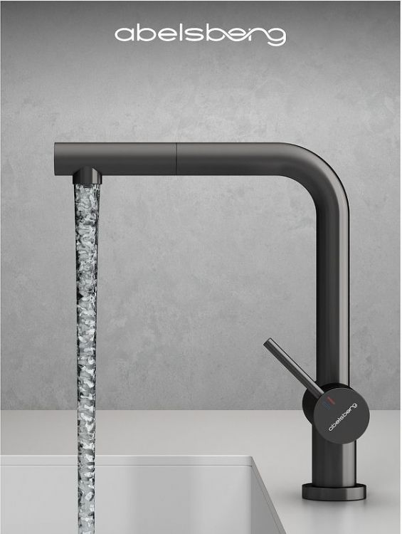 Смеситель для кухни Abelsberg Pura OTF70709GM цвет Космическая сталь