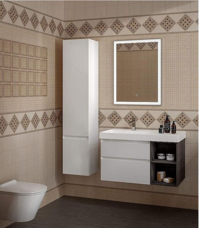 Шкаф пенал Kerama Marazzi Cubo 35 L CUB.165Lh\WHT.M подвесной Белый матовый