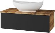 Тумба под раковину Misty Ива 90 П-Ива-01090-481Я подвесная Графит Дуб Вотан