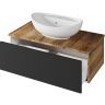 Тумба под раковину Misty Ива 90 П-Ива-01090-481Я подвесная Графит Дуб Вотан