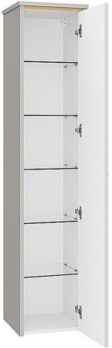 Шкаф пенал Brevita Elche 35 R ELC-05035-010R Серый кашемир Золото