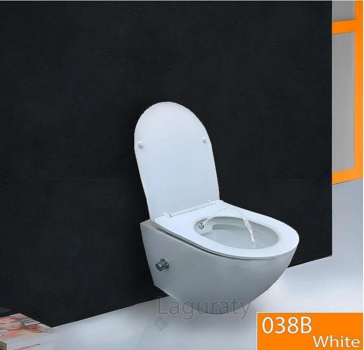 Унитаз биде Laguraty 038BW подвесной с сиденьем Микролифт