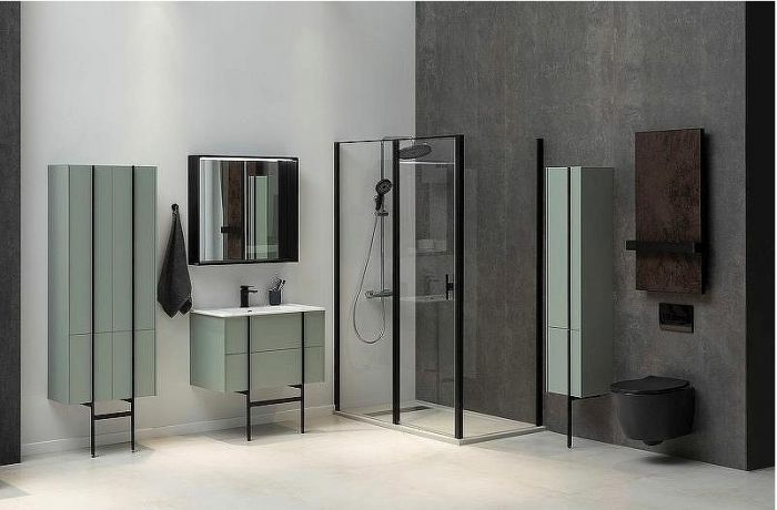 Шкаф пенал Allen Brau Reality 30 L 1.32002.CGM подвесной Олива матовая
