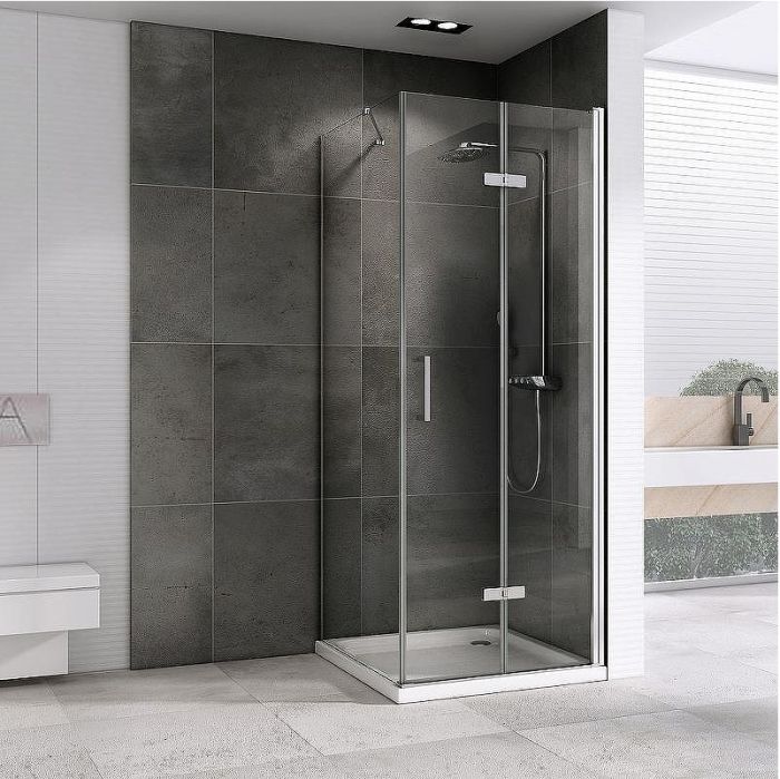 Душевой уголок Abber Zart 80x70 AG08080P-S71 профиль Хром стекло прозрачное