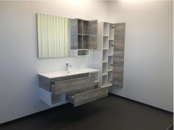 Шкаф пенал Comforty Турин 45 00004136455 подвесной Дуб бежевый