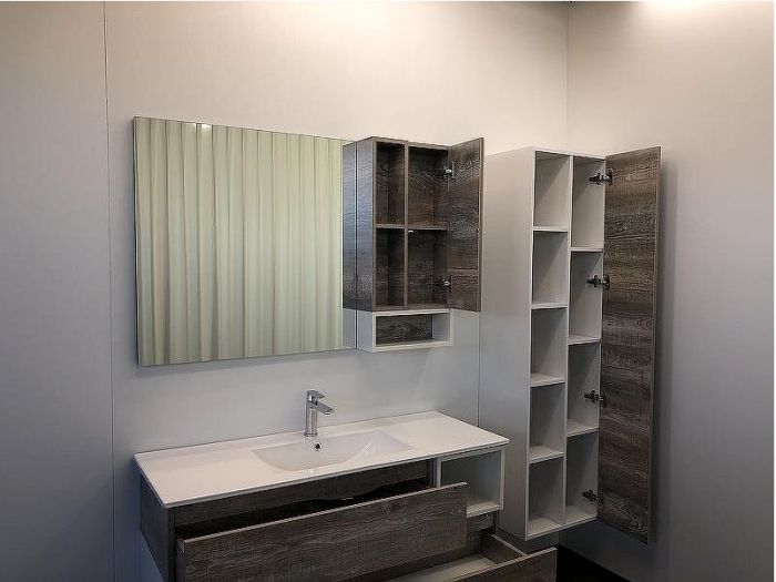 Шкаф пенал Comforty Турин 45 00004136455 подвесной Дуб бежевый