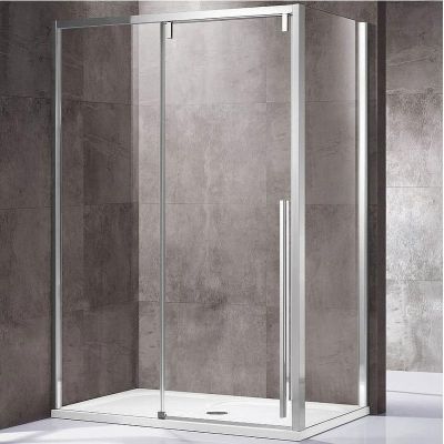 Душевой уголок Vincea Lugano 130х100 VSR-1L1013CL-1 профиль Хром стекло прозрачное
