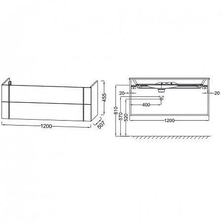 Тумба под раковину 120см Jacob Delafon Nouvelle Vague EB3035-G1C белый блестящий лак Тумба под раковину 120см Jacob Delafon Nouvelle Vague EB3035-G1C белый блестящий лак