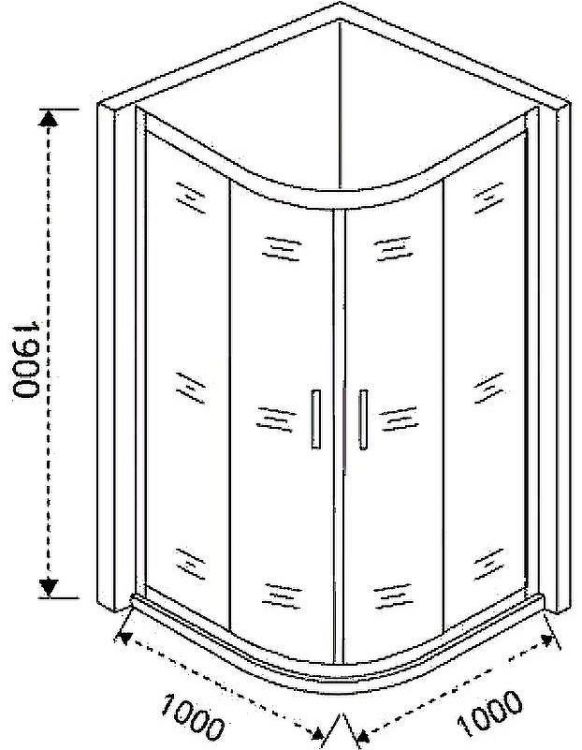 Душевой уголок Good Door Cofe R-100-C-CH 100x100 КФ00023 профиль Хром стекло прозрачное