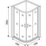Душевой уголок Good Door Cofe R-100-C-CH 100x100 КФ00023 профиль Хром стекло прозрачное