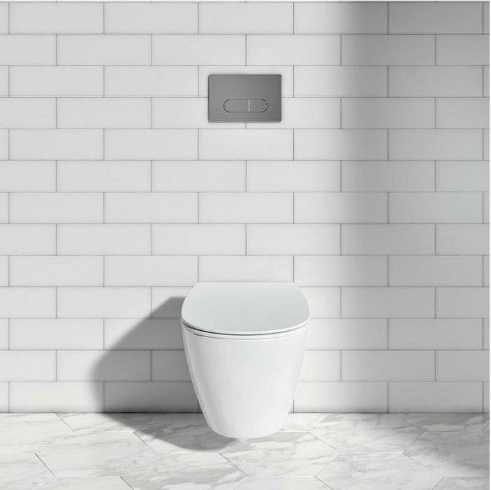 Комплект унитаза с инсталляцией Ideal Standard Tesi Aqua Blade TT00002/115AA с сиденьем Микролифт и клавишей смыва Хром