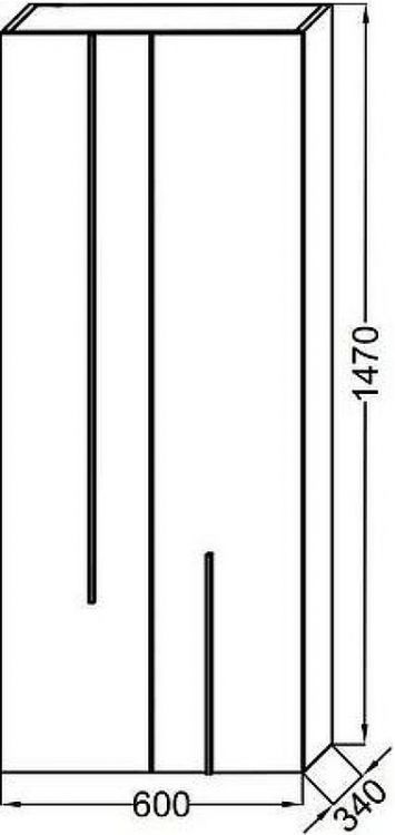 Шкаф пенал Jacob Delafon Nouvelle Vague 60 EB3048-N18 подвесной цвет Белый