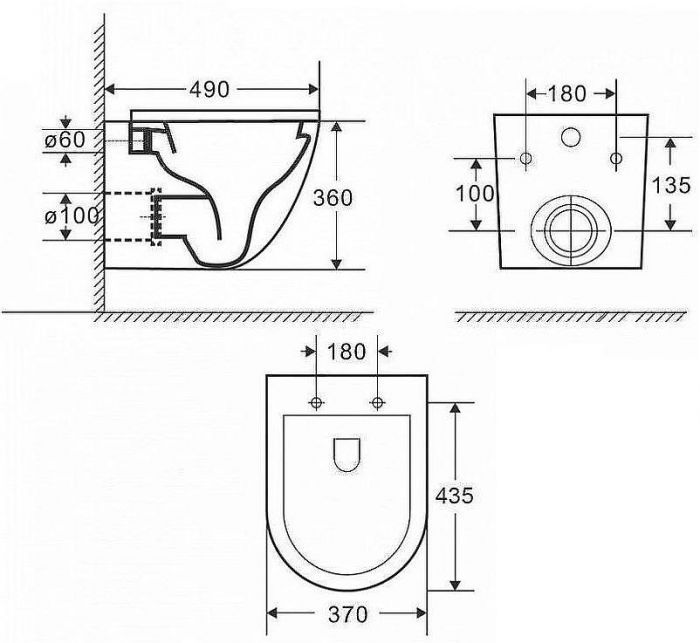Комплект унитаза с инсталляцией Maretti Elena EA73UM56052 с сиденьем Микролифт и Черной матовой клавишей смыва