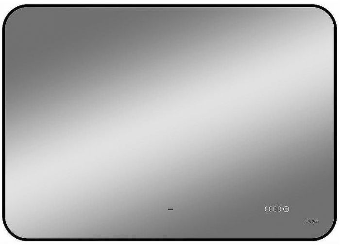 Зеркало Reflexion Black View 1000х700 RF4004BV с подсветкой Черное с бесконтактным выключателем, диммером и часами