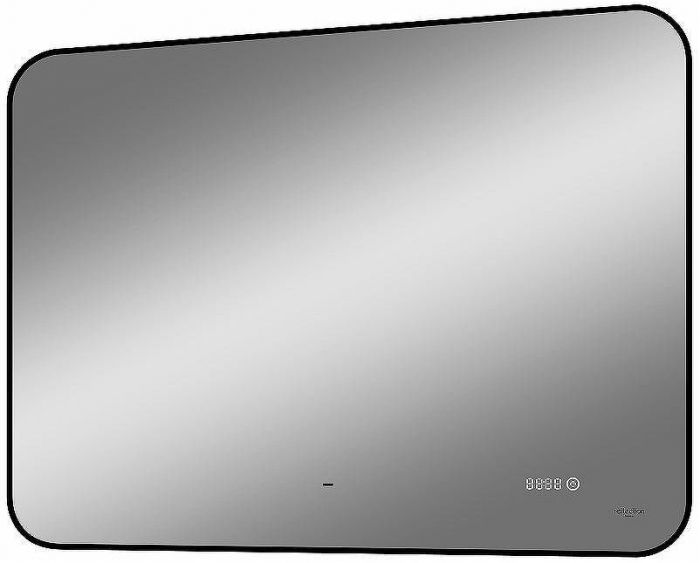 Зеркало Reflexion Black View 1000х700 RF4004BV с подсветкой Черное с бесконтактным выключателем, диммером и часами